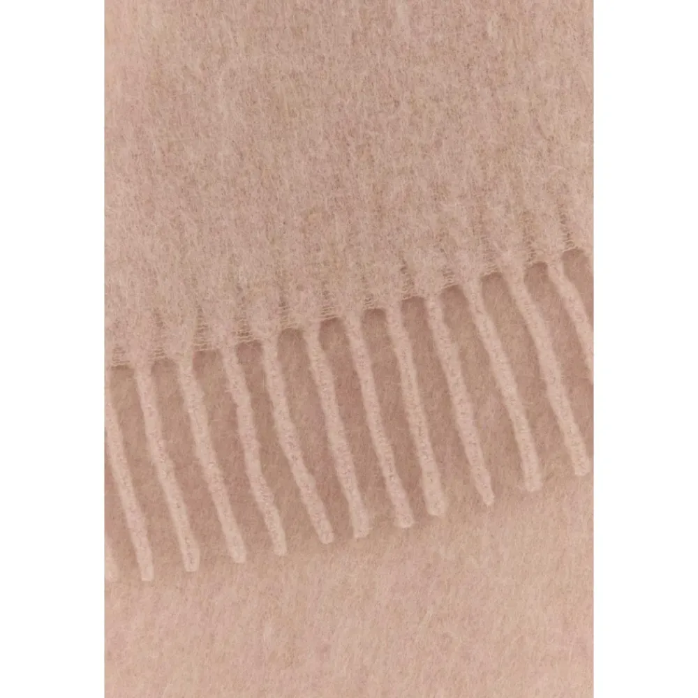 Halstørklæder Og Tørklæder<Marni Logo Patch Frynsehalstørklæde Pink