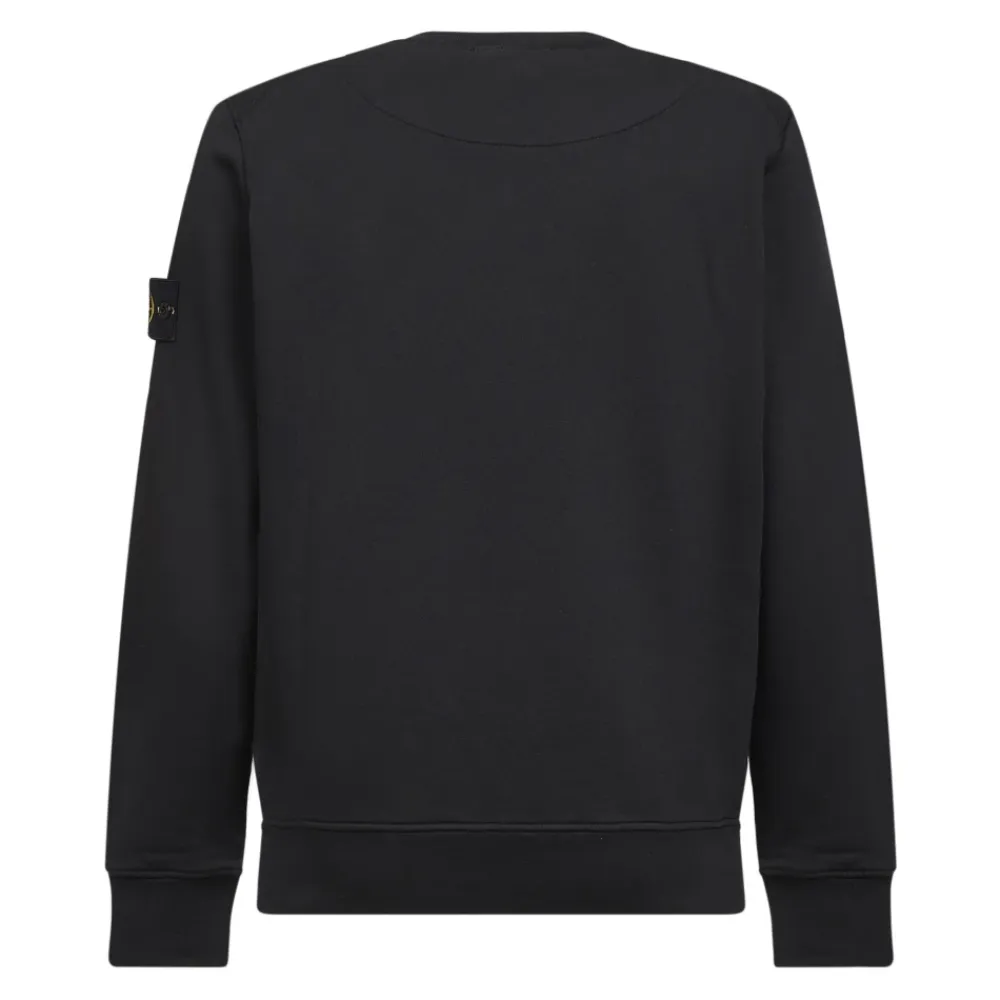 Trøjer|Sweatshirts^Stone Island Logo Patch Sweatshirt Sort