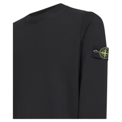 Trøjer|Sweatshirts^Stone Island Logo Patch Sweatshirt Sort