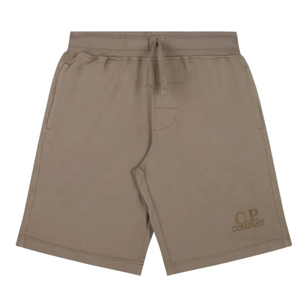 Underdele<C.P. Company Logo Print Shorts Beige