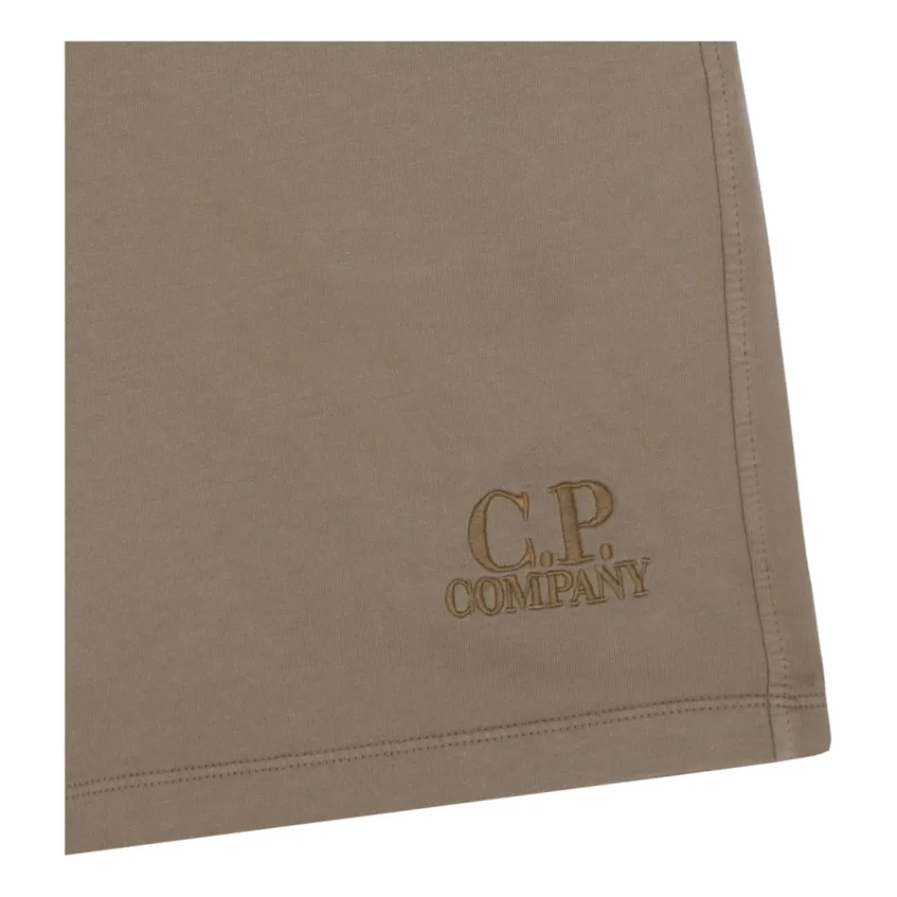 Underdele<C.P. Company Logo Print Shorts Beige