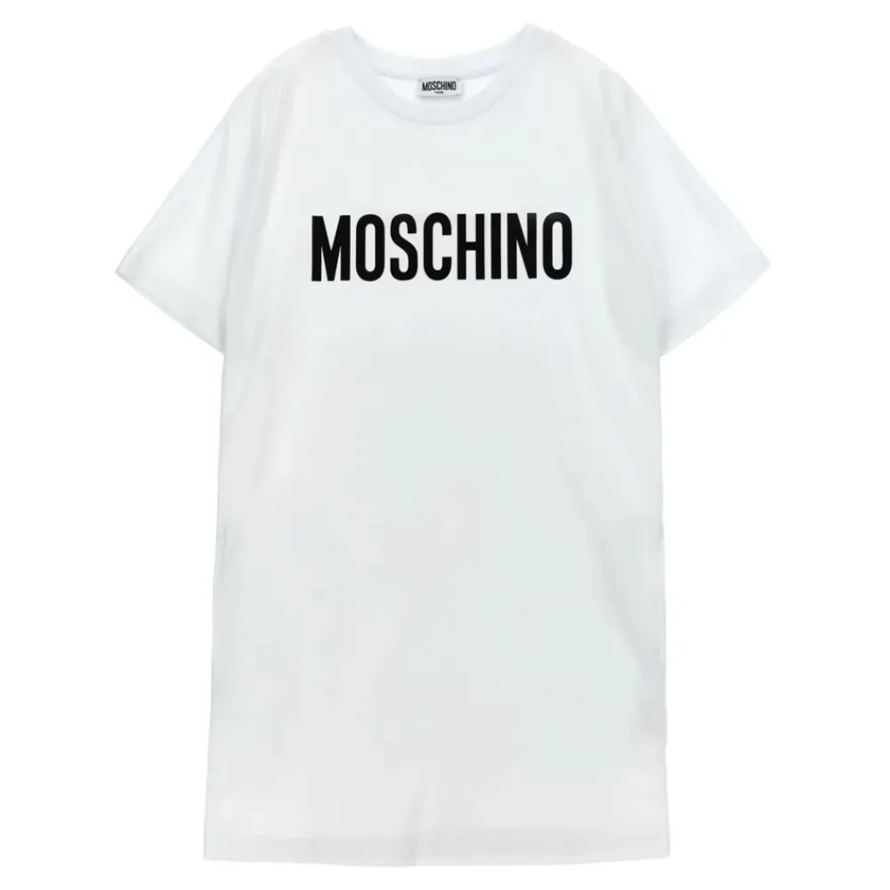 Kjoler & Nederdele^Moschino Logo Print Dress Hvid