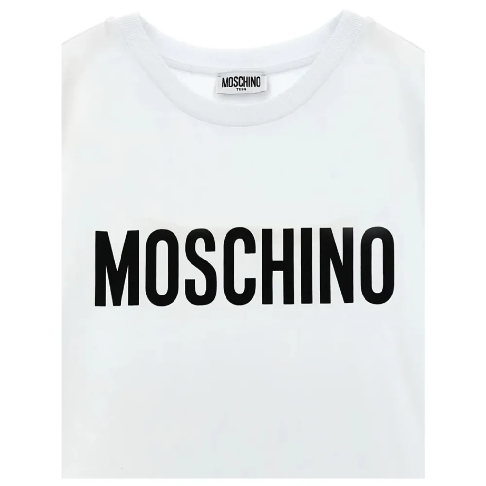 Kjoler & Nederdele^Moschino Logo Print Dress Hvid