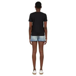 T-Shirts<Balmain Logo print T-shirt med knapper Sort