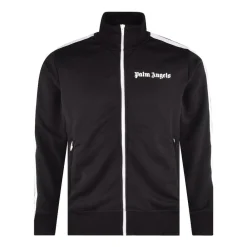 Træningsjakker^Palm Angels Logo Print Zip Jacket Sort
