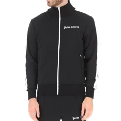 Træningsjakker^Palm Angels Logo Print Zip Jacket Sort
