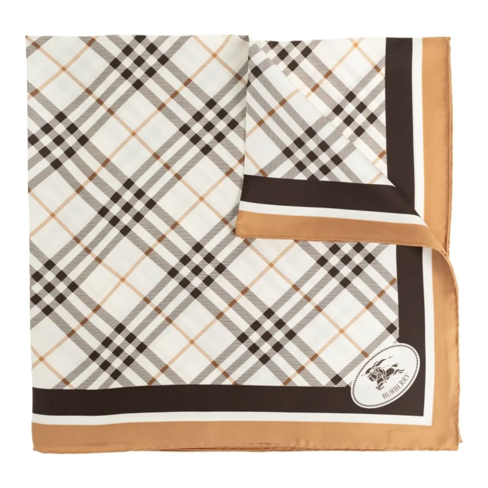 Halstørklæder Og Tørklæder<Burberry Logo Scarf Beige