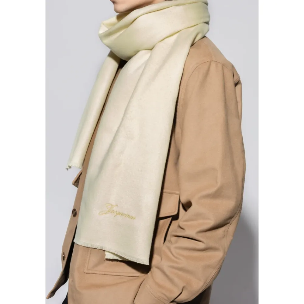 Halstørklæder Og Tørklæder<Jacquemus Logo Scarf Gul