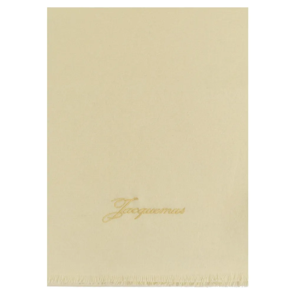 Halstørklæder Og Tørklæder<Jacquemus Logo Scarf Gul