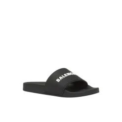 Sandaler^Balenciaga Logo slides Sort
