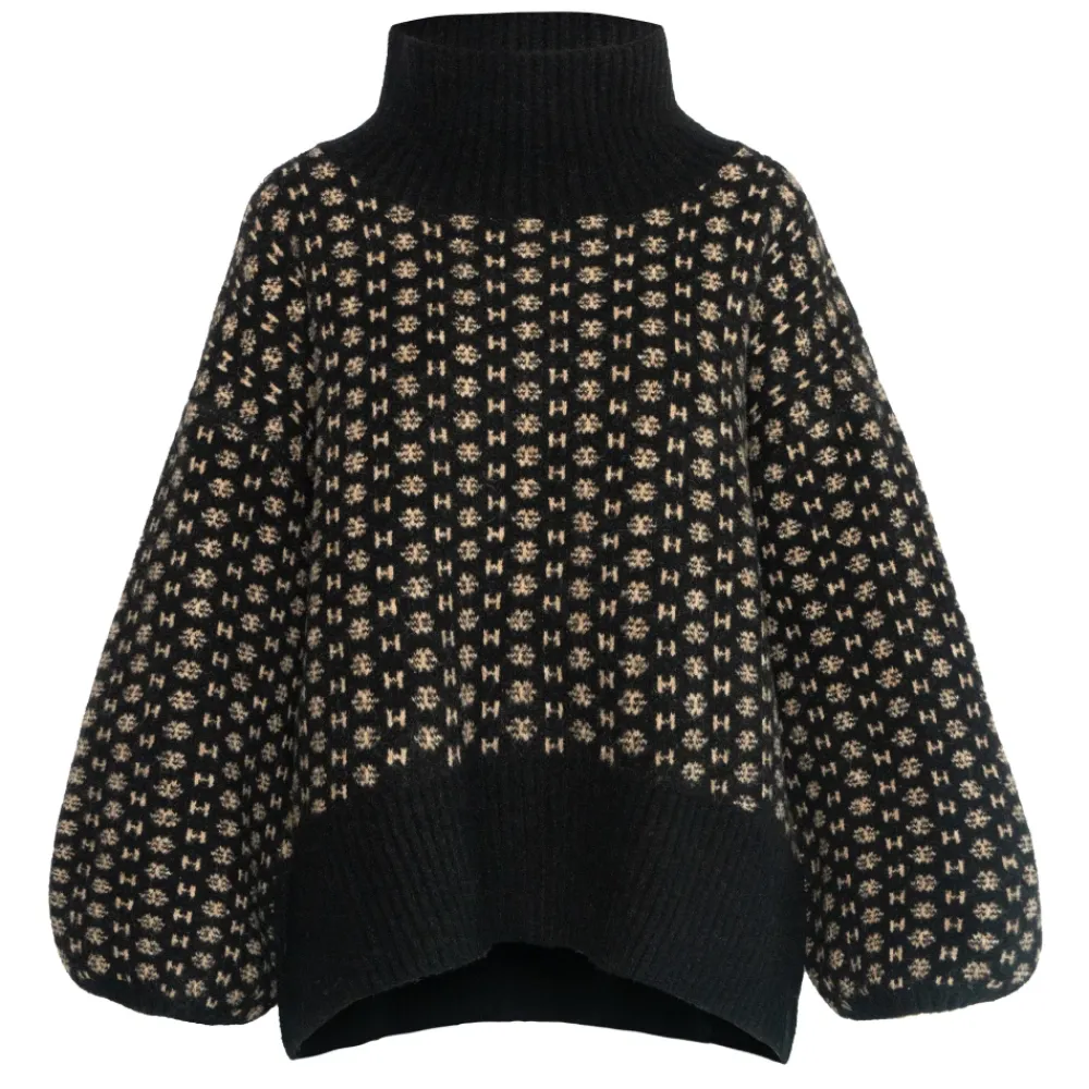Striktrøjer & Sweatere<HÉST Logo Sweater Sort