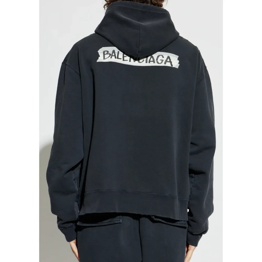 Trøjer<Balenciaga Logo Sweatshirt Sort
