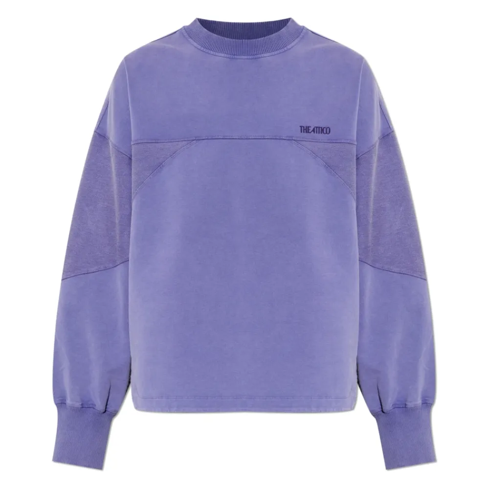 Sweatshirts<The Attico Logo Sweatshirt Lilla