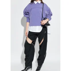 Sweatshirts<The Attico Logo Sweatshirt Lilla