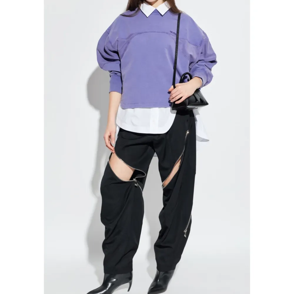 Sweatshirts<The Attico Logo Sweatshirt Lilla