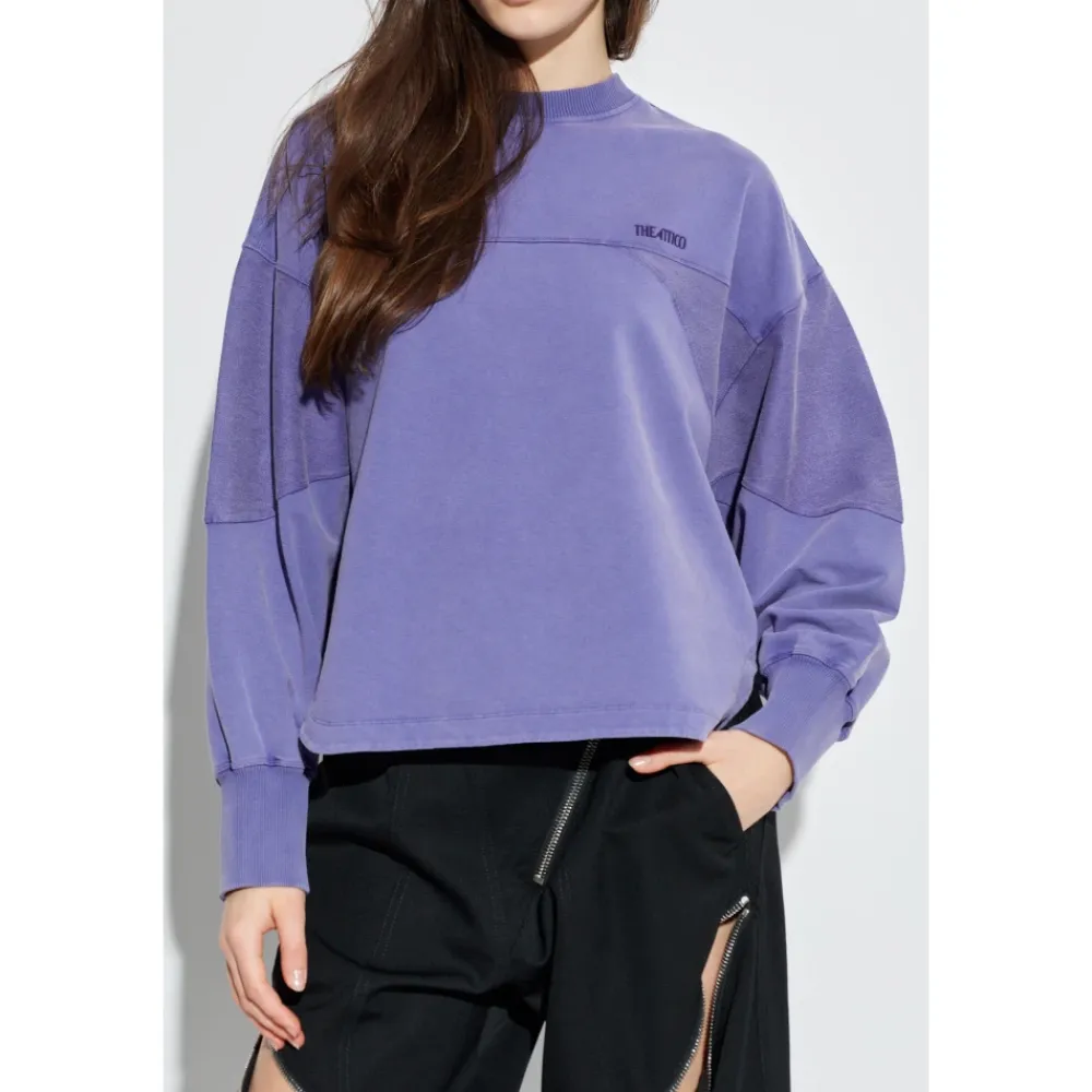 Sweatshirts<The Attico Logo Sweatshirt Lilla
