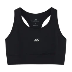 T-Shirts & Toppe^Balenciaga Logo Top i polyamidstof Sort