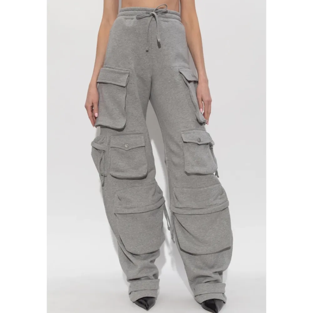 Bukser<The Attico Logo Trousers Grå