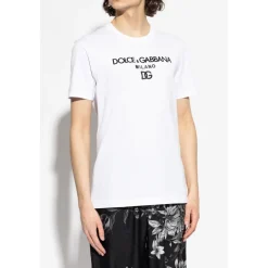 T-Shirts<Dolce & Gabbana Logo T-Shirt Hvid