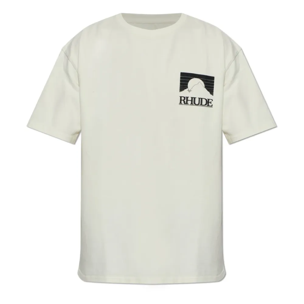 T-Shirts<Rhude Logo T-shirt Beige