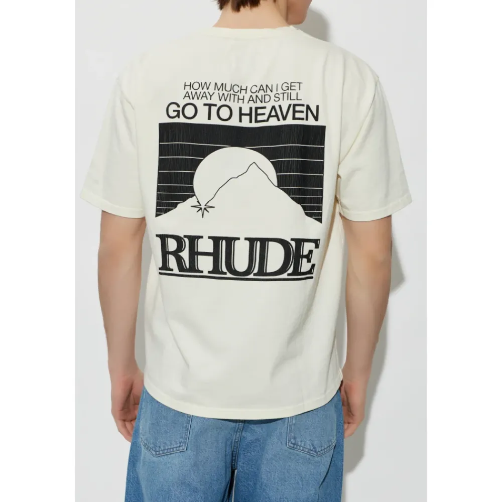 T-Shirts<Rhude Logo T-shirt Beige