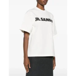T-Shirts<Jil Sander Logo T-shirt Hvid