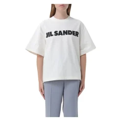 T-Shirts<Jil Sander Logo T-shirt til afslappet brug Beige
