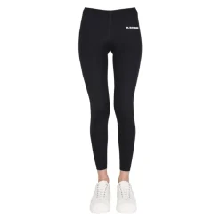 Træningsbukser & Tights<Jil Sander Logo Waistband Leggings Sort