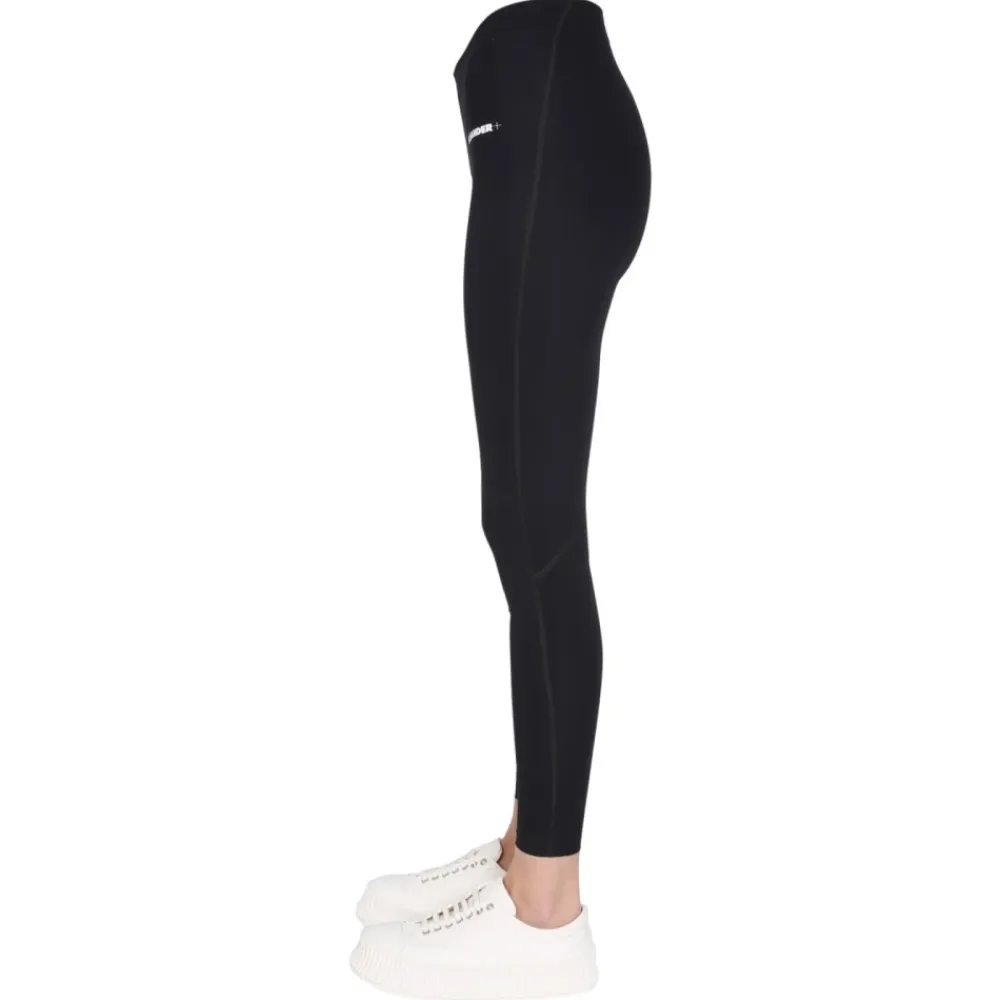 Træningsbukser & Tights<Jil Sander Logo Waistband Leggings Sort