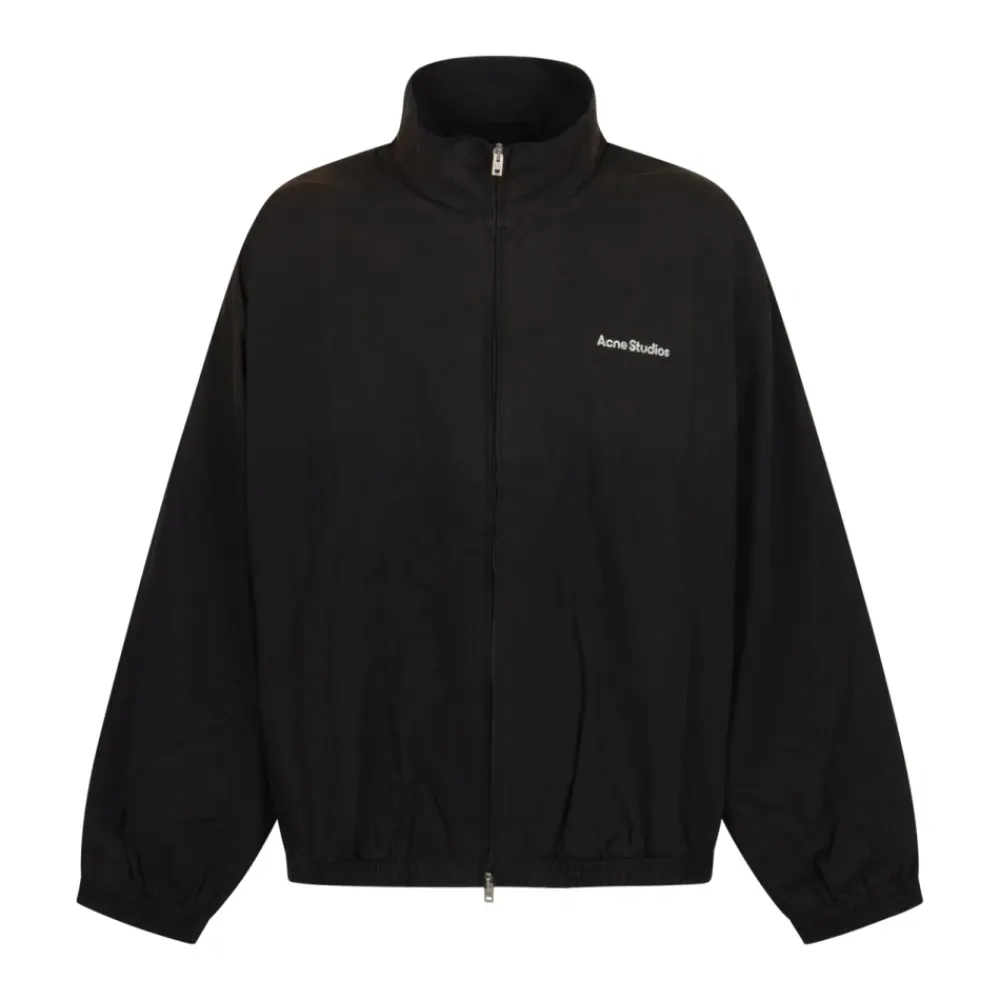 Træningsjakker<Acne Studios Logo Zipper Jacket Sort