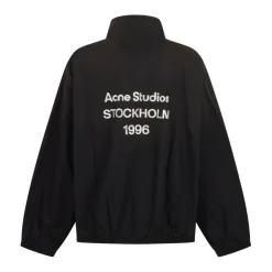 Træningsjakker<Acne Studios Logo Zipper Jacket Sort