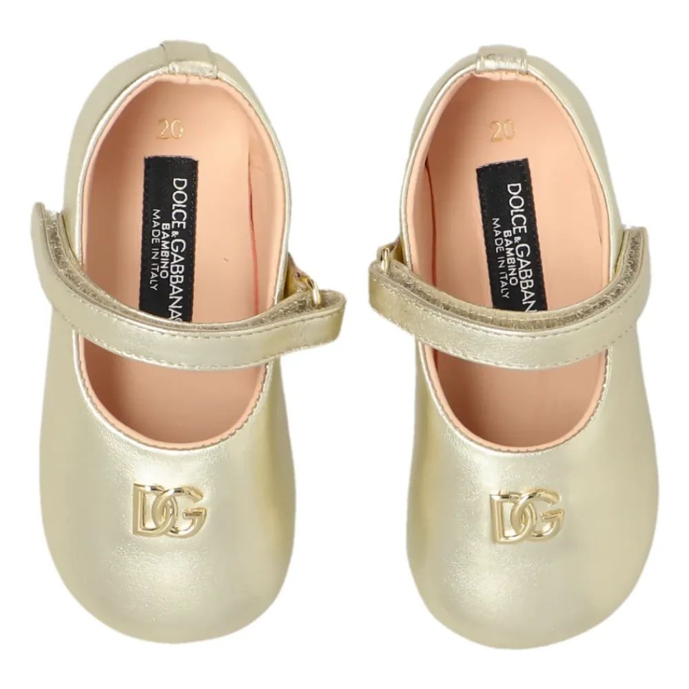 Ballerinasko<Dolce & Gabbana Logo-appliqué Ballerinaer Gul