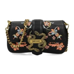 Skuldertasker<Just Cavalli Logo-lettering Crossbody Taske Sort