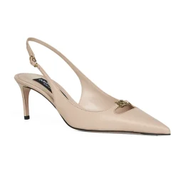 Pumps|Stiletter^Dolce & Gabbana Logo-Plaque Slingback Pumps Beige