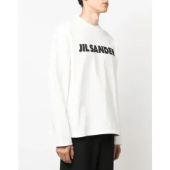Sweatshirts^Jil Sander Logo-Print Bomuldssweatshirt Hvid