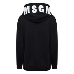 Striktrøjer & Sweatere<MSGM Logo-Print Højhalset Sweatshirt Sort