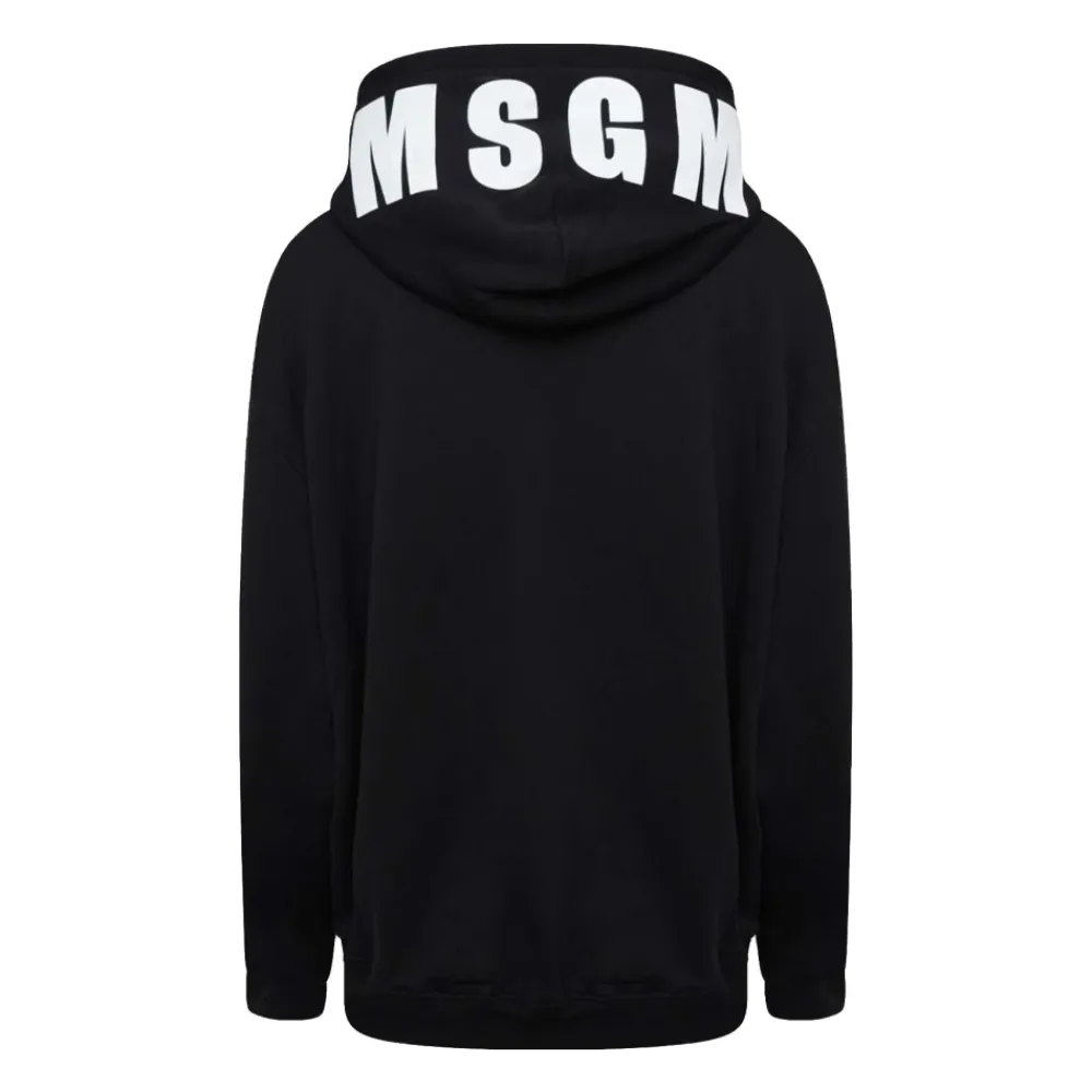 Striktrøjer & Sweatere<MSGM Logo-Print Højhalset Sweatshirt Sort