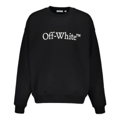Sweatshirts<Off White Logo-print Sweatshirt Sort