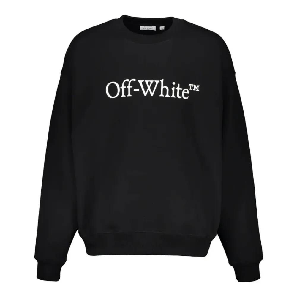 Sweatshirts<Off White Logo-print Sweatshirt Sort