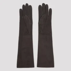 Handsker^Lanvin Long Slim Suede Gloves Brun