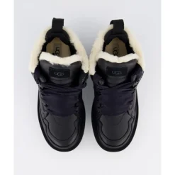 Sneakers<UGG Lowmel Læder Dame Sko Sort