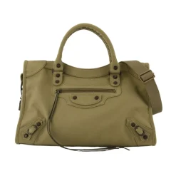 Indkøbstasker^Balenciaga Lærred City Pung - Khaki Grøn