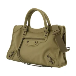 Indkøbstasker^Balenciaga Lærred City Pung - Khaki Grøn