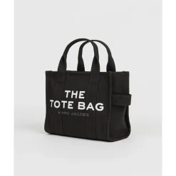 Indkøbstasker^Marc Jacobs Lærred Lille Tote Taske Sort