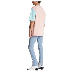 T-Shirts<Balmain Løs Miami trykt T-shirt Multifarvet