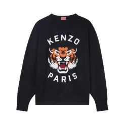 Sweatshirts<Kenzo Lucky Tiger Broderet Sweatshirt Sort