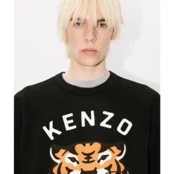 Sweatshirts<Kenzo Lucky Tiger Broderet Sweatshirt Sort