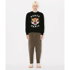 Sweatshirts<Kenzo Lucky Tiger Broderet Sweatshirt Sort