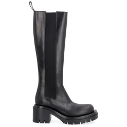 Chelsea Boots<Bottega Veneta Lug Læderstøvler Sort