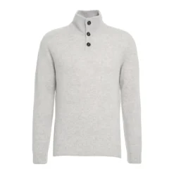 Strik^Dondup Luksuriøs Cashmere Sweater Høj Krave Grå
